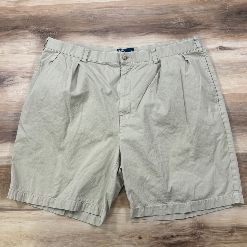 Polo Ralph Lauren Shorts Men 46 Big Tyler Cotton Pleated Classic Khaki Heritage